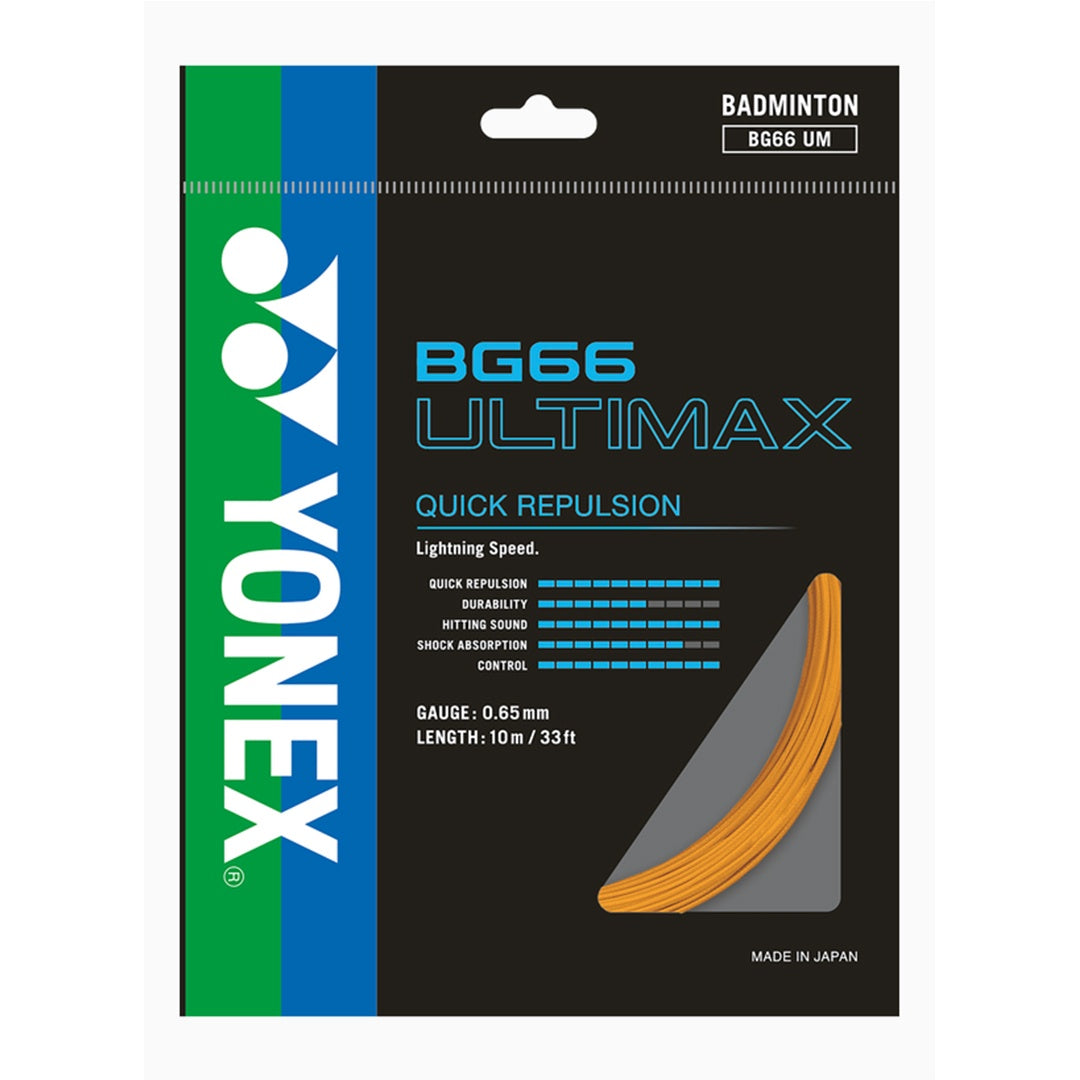 Yonex BG66 Ultimax Badminton String Set Orange