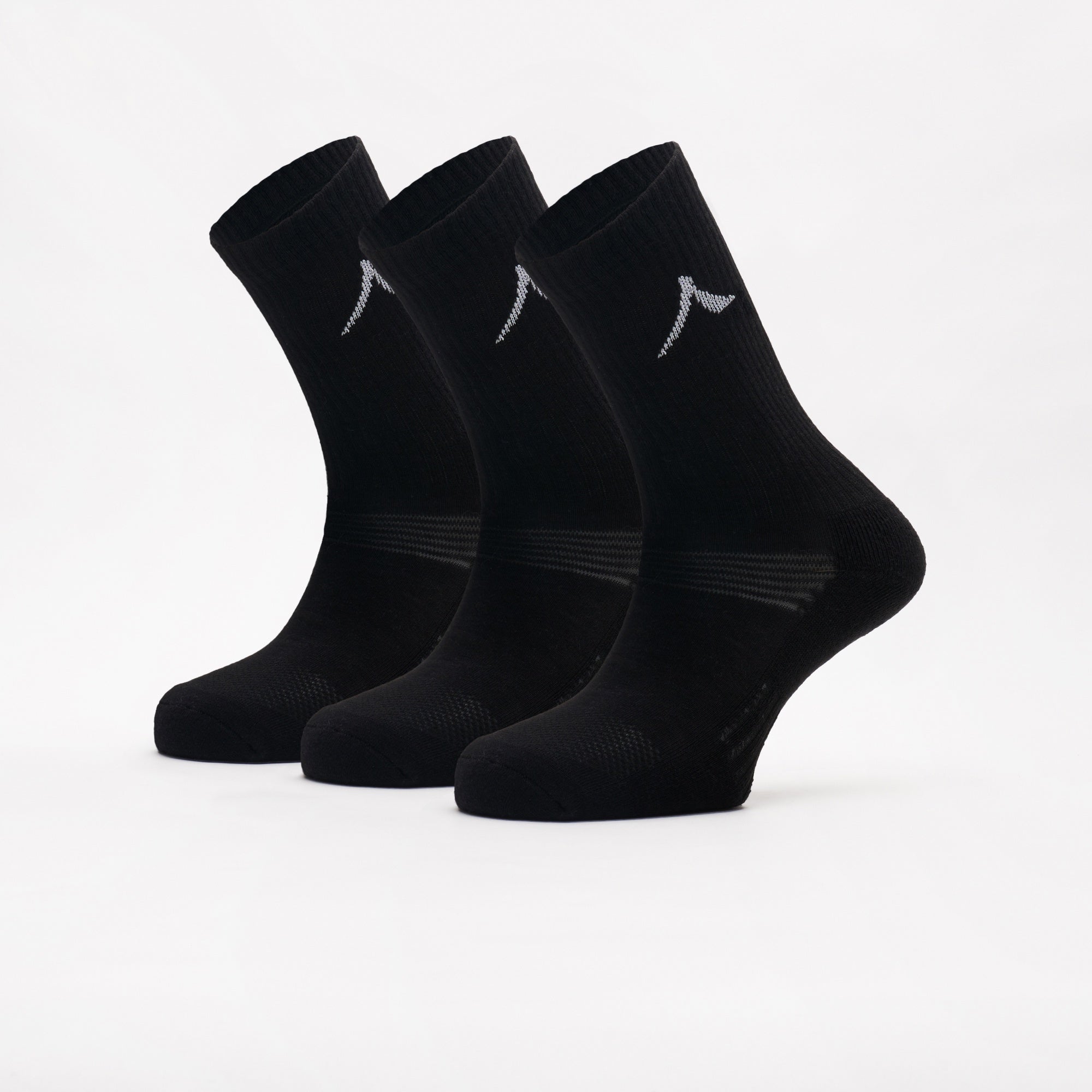 Kanso Core Crew Sock 3-Pack Black