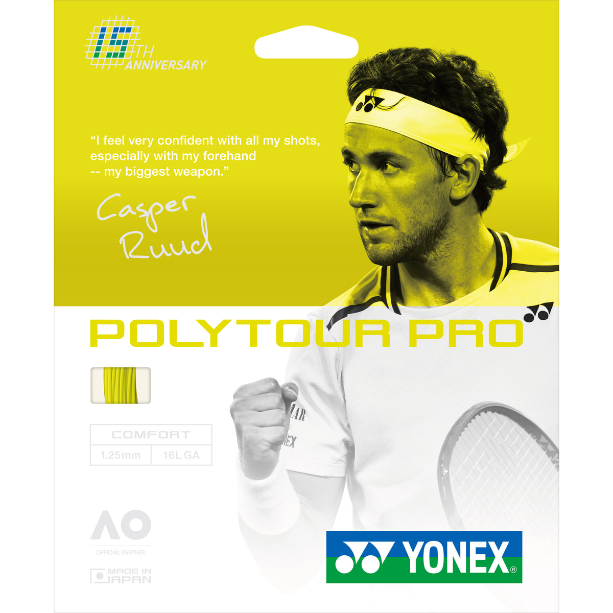 Yonex Poly Tour Pro 125 15th Anniversary Tennis String Set 5-Pack